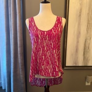 Scoop silk pink sleeveless top size M